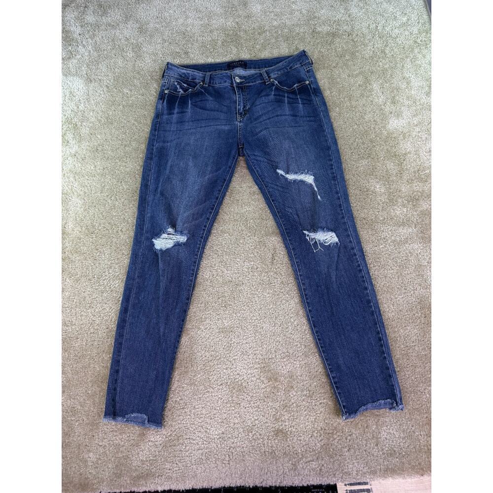 Just USA Size 30 Jeans Stretch Skinny Frayed Hem Modern Soft Denim Jegging D308